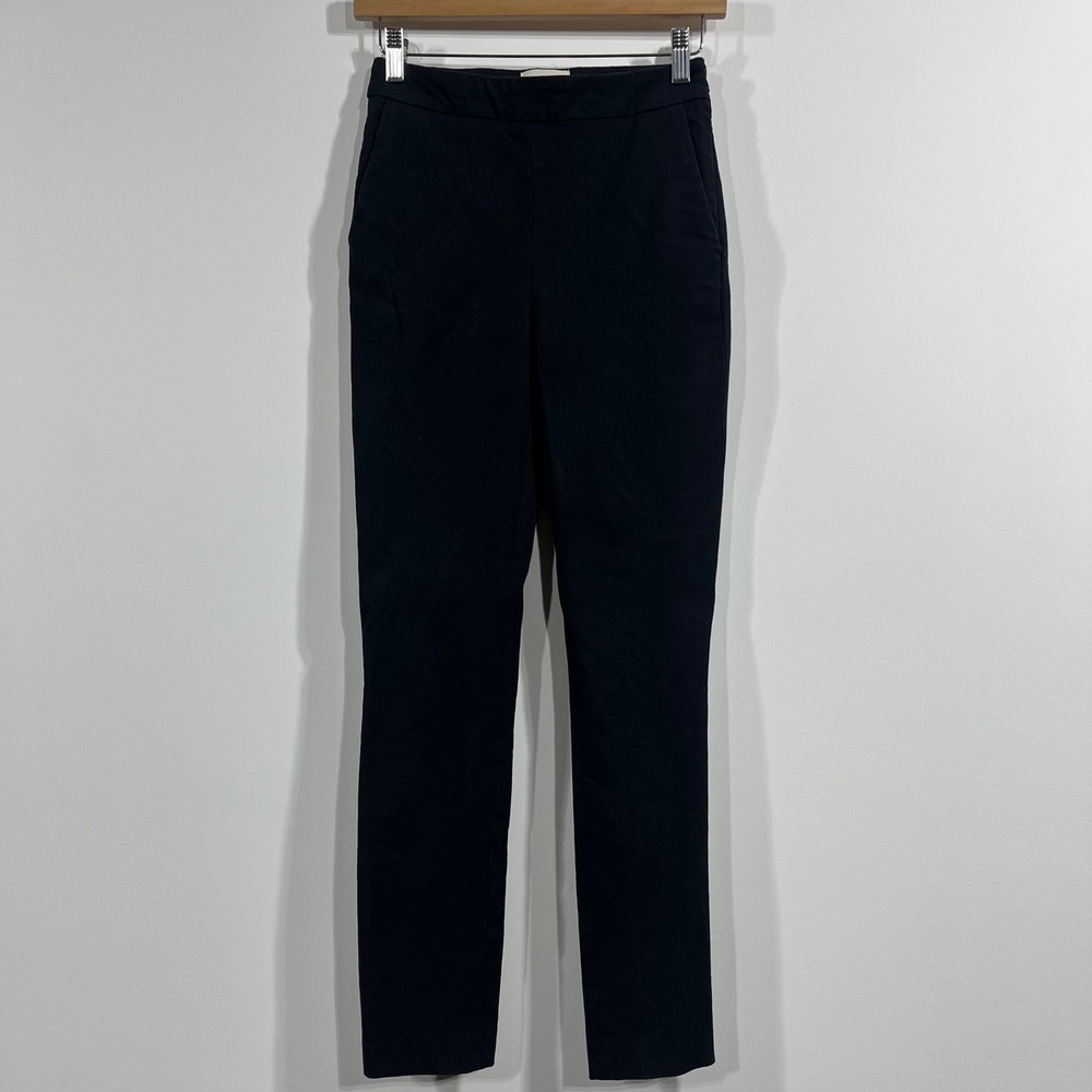Sezane Trousers Black High Rise Slim Tapered Leg Pants Womens 0 Capsule Classic - Picture 2 of 15